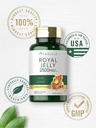 Suplemento de Jalea Real Carlyle | 120 Cápsulas | Fórmula Herbal Tradicional | Sin OGM y Libre de Gluten - imagen 5