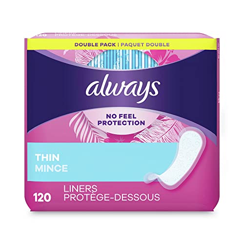 Always 10796PK Protectores Diarios Delgados, Regular, 120 Piezas/Paquete - imagen 1