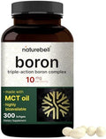 Boro 10mg, 300 Softgels con Aceite MCT | Alta Absorción | Suplemento de Boro Triple Acción para Hombres y Mujeres | Complejo de Glicinato, Citrato y - imagen 1