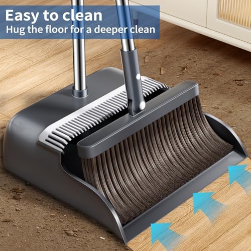 Juego de Escoba con Recogedor, Escoba de 51.6 con Dos Cabezas, Ideal para Mascotas, Barrido Interior y Exterior, Hogar, Cocina, Oficina - imagen 3
