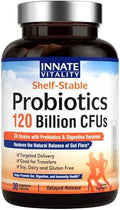 Probioticos Innate Vitality 120 Mil Millones CFUs para Hombres y Mujeres, 34 Cepas con Prebióticos y Enzimas Digestivas, Salud Inmunológica y - imagen 1