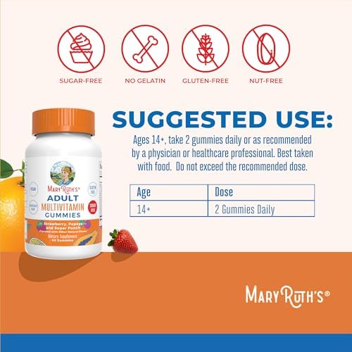 Multivitamínico MaryRuth Organics para Mujeres y Hombres | Gummy Sin Azúcar | 60 Unidades | Vitaminas C, D, E, B, Biotina y Zinc | Vegano y Sin Gluten - imagen 3