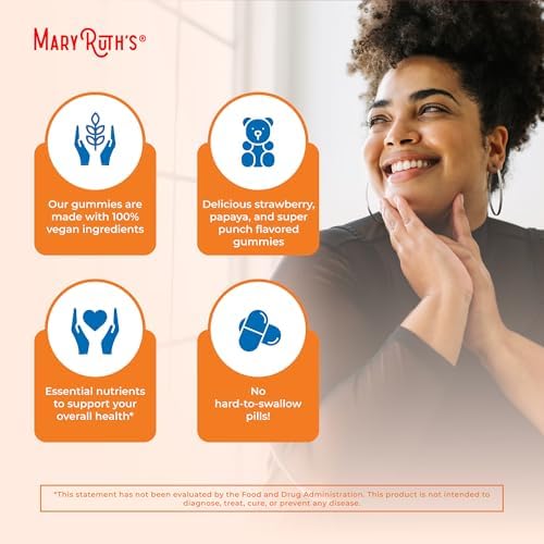 Multivitamínico MaryRuth Organics para Mujeres y Hombres | Gummy Sin Azúcar | 60 Unidades | Vitaminas C, D, E, B, Biotina y Zinc | Vegano y Sin Gluten - imagen 6