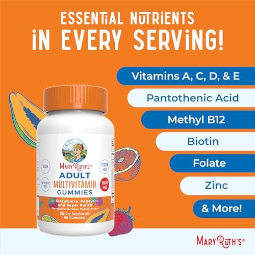 Multivitamínico MaryRuth Organics para Mujeres y Hombres | Gummy Sin Azúcar | 60 Unidades | Vitaminas C, D, E, B, Biotina y Zinc | Vegano y Sin Gluten - imagen 8