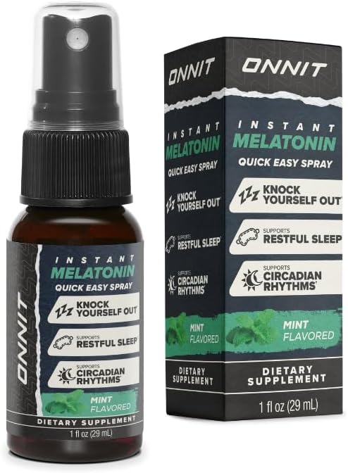 Spray de Melatonina Líquida ONNIT para Dormir, IGEN™ No Transgénico, Sabor Menta, 3mg por Spray, 1 fl oz - imagen 1