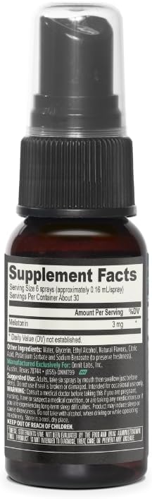 Spray de Melatonina Líquida ONNIT para Dormir, IGEN™ No Transgénico, Sabor Menta, 3mg por Spray, 1 fl oz - imagen 3