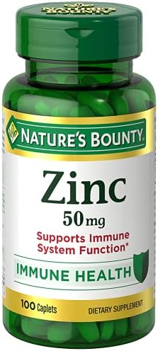 Caplets de Zinc 50 mg de Nature's Bounty, Sin Sabor, 100 Unidades, Paquete de 2 - imagen 1