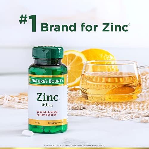 Caplets de Zinc 50 mg de Nature's Bounty, Sin Sabor, 100 Unidades, Paquete de 2 - imagen 4