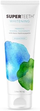 Pasta Dental SuperTeeth Blanqueadora con Nano Hidroxiapatita, Sin Flúor, con Xilitol, Refresca el Aliento, Combate Caries y Elimina Placa, Sabor Menta - imagen 1