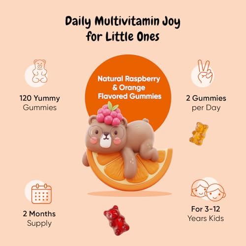 Gomitas Multivitamínicas para Niños Maxmedix con Omega 3, 6 y 9 | 20 Vitaminas Esenciales, Sabor Frambuesa y Naranja, 120 Unidades, Suministro de 2 - imagen 7