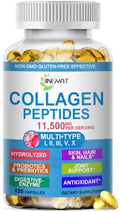 Collagen Peptides Softgels, Multi Collagen Peptide w/ Glucosamine Chondroitin MSM Biotin, Hydrolyzed Collagen Peptides Complex for Women Supports Skin - imagen 1