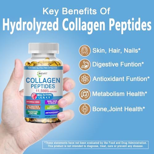 Collagen Peptides Softgels, Multi Collagen Peptide w/ Glucosamine Chondroitin MSM Biotin, Hydrolyzed Collagen Peptides Complex for Women Supports Skin - imagen 2