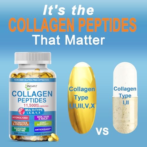 Collagen Peptides Softgels, Multi Collagen Peptide w/ Glucosamine Chondroitin MSM Biotin, Hydrolyzed Collagen Peptides Complex for Women Supports Skin - imagen 4