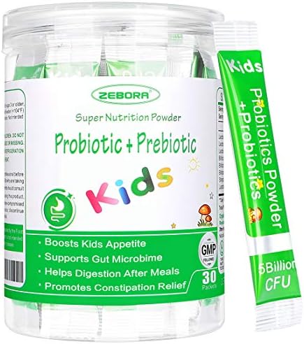 ZEBORA Polvo Probioticos y Prebioticos para Niños de 3 Años en Adelante, Apoya Digestión e Inmunidad, Alivio de Estreñimiento, 30 Paquetes, 5 Mil - imagen 1