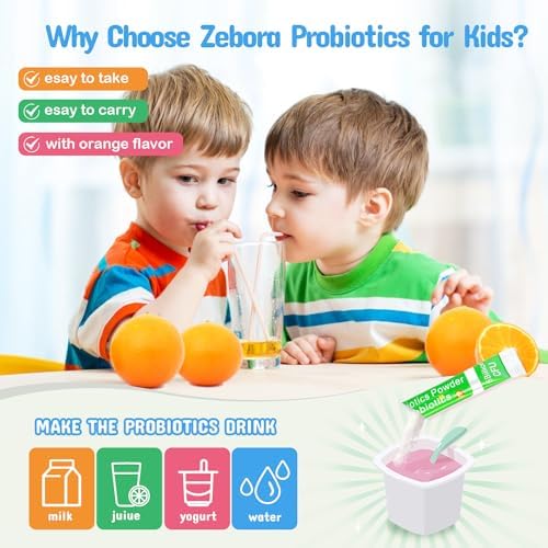 ZEBORA Polvo Probioticos y Prebioticos para Niños de 3 Años en Adelante, Apoya Digestión e Inmunidad, Alivio de Estreñimiento, 30 Paquetes, 5 Mil - imagen 3