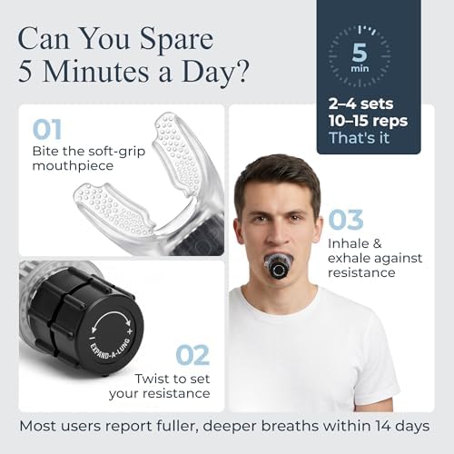 EXPAND-A-LUNG | Breathing Exercise Fitness Trainer | Inspiratory Muscle Strength Tool | Breathe Easier with Stronger Lungs | Dual-Way Inhale-Exhale Ad - imagen 2