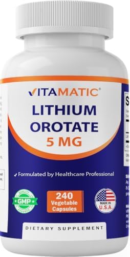 Vitamatic Orotato de Litio 5mg, 240 Cápsulas Vegetales, Sin OGM, Sin Gluten. - imagen 1