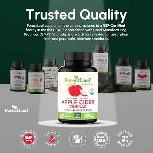 Cápsulas de Vinagre de Sidra de Manzana Orgánico USDA con Madre, 1200 mg | Veganas y No OGM | Pastillas de Vinagre de Sidra con Pimienta de Cayena y - imagen 7