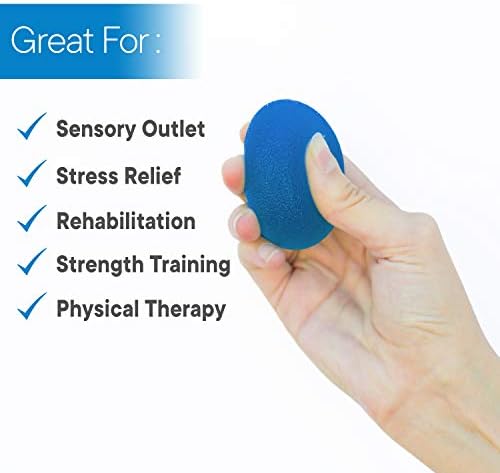 RMS 4-Pack Hand Exercise Balls - Physical & Occupational Therapy Kit for Strengthening Grip & Reducing Stiffness - Arthritis Pain Relief Exerciser for - imagen 3
