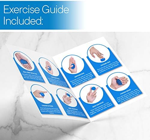 RMS 4-Pack Hand Exercise Balls - Physical & Occupational Therapy Kit for Strengthening Grip & Reducing Stiffness - Arthritis Pain Relief Exerciser for - imagen 7