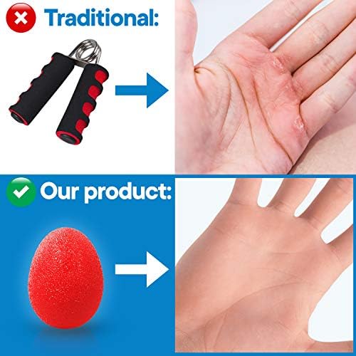 RMS 4-Pack Hand Exercise Balls - Physical & Occupational Therapy Kit for Strengthening Grip & Reducing Stiffness - Arthritis Pain Relief Exerciser for - imagen 8