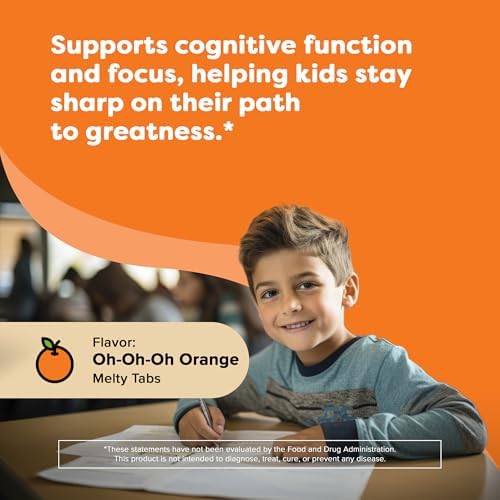 Vitaminas B6 Renzo's para Niños, 60 Tabletas Melty Sin Azúcar, Sabor Naranja Oh Oh Oh - imagen 2
