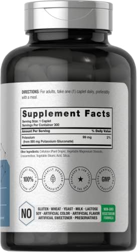 Suplemento de Gluconato de Potasio Quelado Horbäach | 595 mg | 300 Tabletas | Vegetariano, Sin OGM, Sin Gluten - imagen 2
