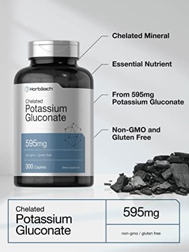 Suplemento de Gluconato de Potasio Quelado Horbäach | 595 mg | 300 Tabletas | Vegetariano, Sin OGM, Sin Gluten - imagen 3