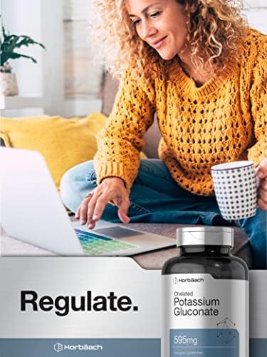Suplemento de Gluconato de Potasio Quelado Horbäach | 595 mg | 300 Tabletas | Vegetariano, Sin OGM, Sin Gluten - imagen 6