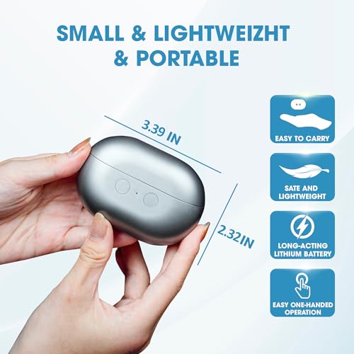 Cortadora de Uñas Eléctrica 3 en 1 2026 con Luz LED, Recortadora Automática, Pulido y Afilar, Recargable por USB-C, Control de Dos Velocidades para - imagen 4