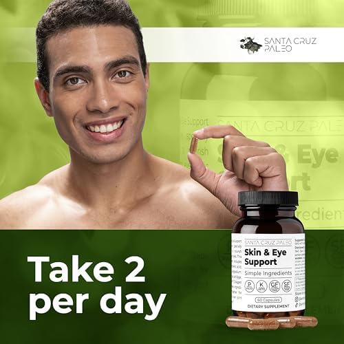 Cápsulas Santa Cruz Paleo para Piel y Ojos, Fórmula Diaria Simple, Ingredientes Limpios, Libre de Gluten, Amigable con Keto y Paleo, 60 Cápsulas - imagen 4