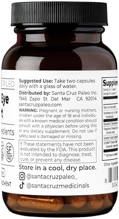 Cápsulas Santa Cruz Paleo para Piel y Ojos, Fórmula Diaria Simple, Ingredientes Limpios, Libre de Gluten, Amigable con Keto y Paleo, 60 Cápsulas - imagen 7