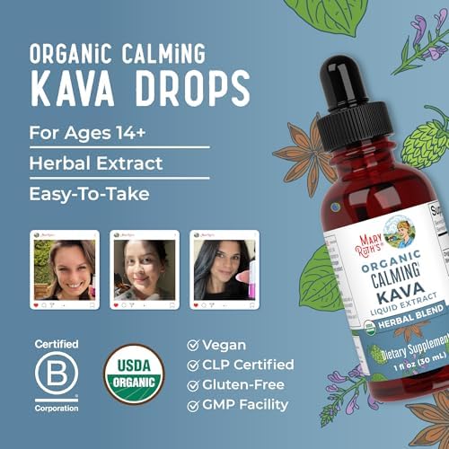 Extracto Líquido de Raíz de Kava MaryRuth's para Calma y Relajación | Mezcla Herbal Nervina y Adaptógena | Orgánico USDA | Sin Azúcar | Sin Gluten | - imagen 8