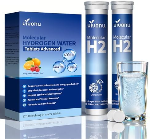 Tabletas de Agua de Hidrógeno con Magnesio - H2 Molecular Tabs | Suplemento de Electrolitos para Hidratación, Energía y Envejecimiento Saludable (1 - imagen 1