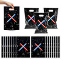FestiVex 50 Piezas de Bolsas de Regalo Temáticas de Galaxia Negras con Asa para Fiestas, Suministros de Cumpleaños y Decoraciones de Navidad y - imagen 1