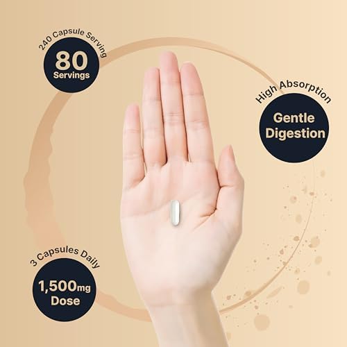 NatureBell Magnesio Malato 1,500mg, 240 Cápsulas | Quelado para Alta Absorción | Apoyo Energético y del Sistema Nervioso | Sin OGM, Libre de Gluten - imagen 6