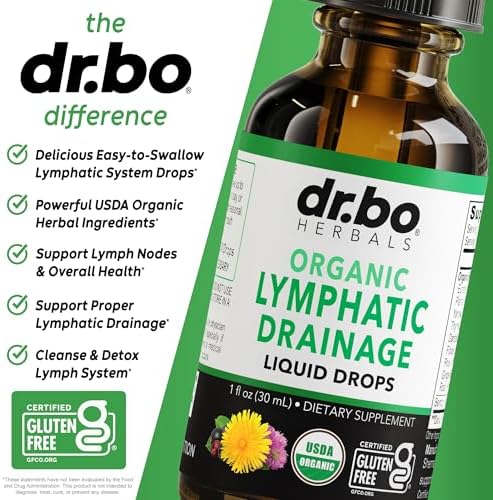 Gotas Suplemento de Drenaje Linfático - Soporte Orgánico para el Sistema Linfático con Equinácea, Limpieza y Desintoxicación - 1oz Orgánicos No-OGM - imagen 4