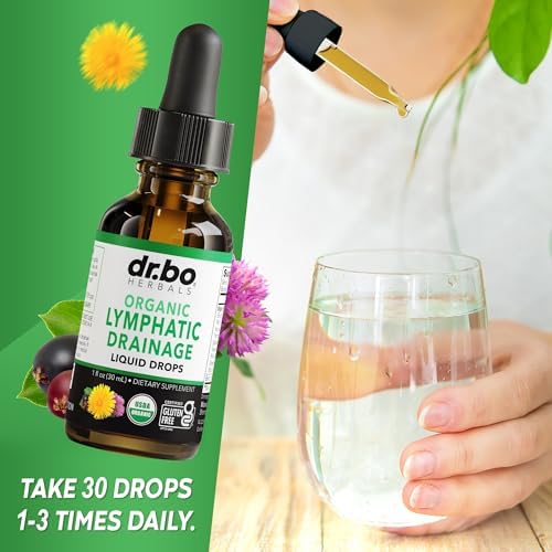 Gotas Suplemento de Drenaje Linfático - Soporte Orgánico para el Sistema Linfático con Equinácea, Limpieza y Desintoxicación - 1oz Orgánicos No-OGM - imagen 7