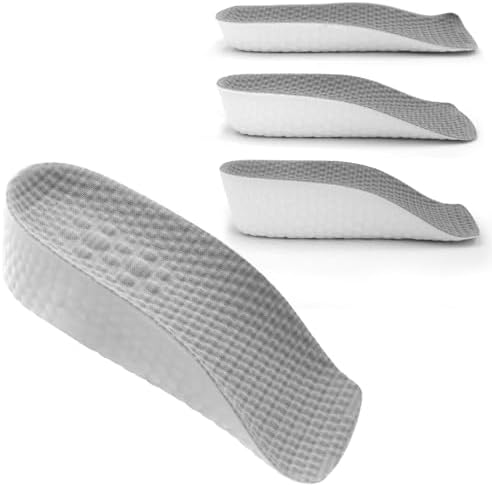 Plantillas Elevadoras para Hombres y Mujeres, Almohadillas Ortopédicas para Arco del Pie, 3 Pares (1.5cm, 2.5cm, 3.5cm) - Color Gris - imagen 1