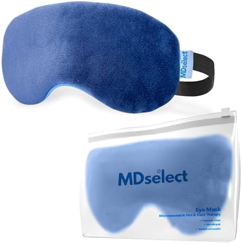MDselect Microwavable & Freezable Hydro Beads Eye Mask - Warm & Cold Therapy for Dry Eyes, Styes, Blepharitis & Sinus Relief - imagen 1