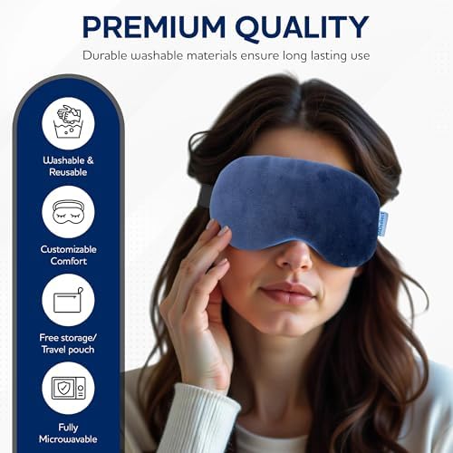 MDselect Microwavable & Freezable Hydro Beads Eye Mask - Warm & Cold Therapy for Dry Eyes, Styes, Blepharitis & Sinus Relief - imagen 5