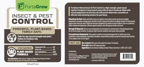 Spray Insecticida y Control de Plagas – Fórmula Extra Fuerte de Aceite de Menta y Clavo – Elimina y Repela Arañas, Hormigas, Mosquitos, Cucarachas y - imagen 7
