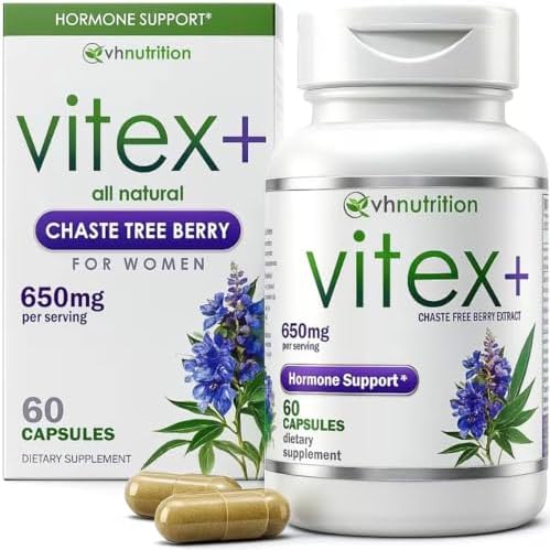 VH Nutrition VITEX+ | Suplemento de Vitex para Mujeres | Apoyo a la Fertilidad y Balance Hormonal* | 650mg por Porción | 60 Cápsulas - imagen 1