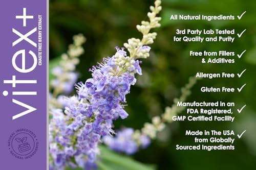 VH Nutrition VITEX+ | Suplemento de Vitex para Mujeres | Apoyo a la Fertilidad y Balance Hormonal* | 650mg por Porción | 60 Cápsulas - imagen 3