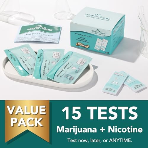 Kit de Prueba de Drogas Múltiples Easy@Home, 15 Piezas, Test de Orina para Marihuana y Nicotina, Detección de THC y Cotinina (COT) en Casa, EDOAP-124 - imagen 5