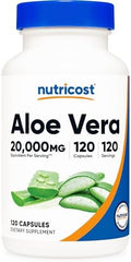 Nutricost Extracto de Aloe Vera 120 Cápsulas - 120 Porciones por Botella, Libre de Gluten y OGM, Apto para Vegetarianos - imagen 1