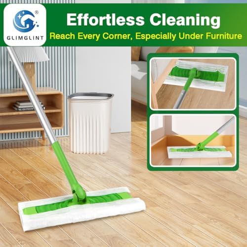 Paños desechables GLIMGLINT para barrer, compatibles con Swiffer Sweeper - Recargas de mopas desechables para limpiar polvo, cabello y suciedad, 120 - imagen 3