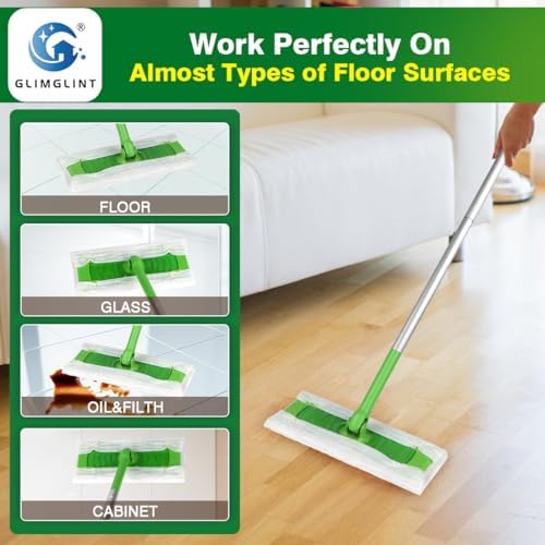 Paños desechables GLIMGLINT para barrer, compatibles con Swiffer Sweeper - Recargas de mopas desechables para limpiar polvo, cabello y suciedad, 120 - imagen 4