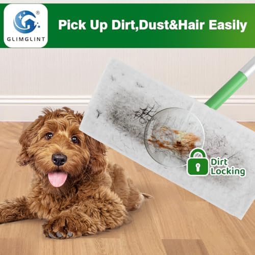 Paños desechables GLIMGLINT para barrer, compatibles con Swiffer Sweeper - Recargas de mopas desechables para limpiar polvo, cabello y suciedad, 120 - imagen 5