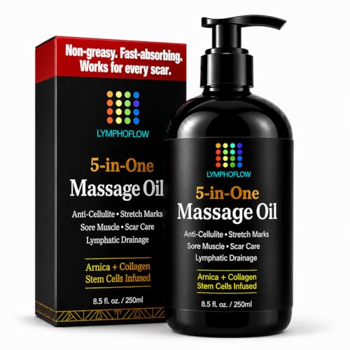 Aceite de Masaje 5 en 1 para Drenaje Linfático - Mejora la Apariencia de la Celulitis y la Textura de la Piel - Recuperación Postquirúrgica y - imagen 1